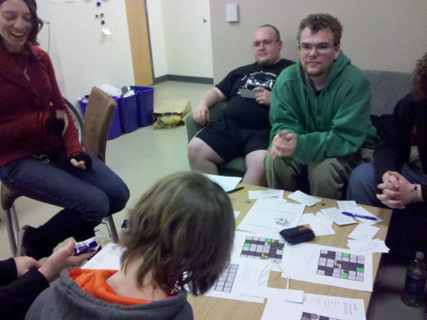 A playtest of the board game prototype of The Magic Coin